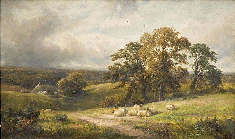 A quiet scene in Derbyshire (oil painting) by George Turner